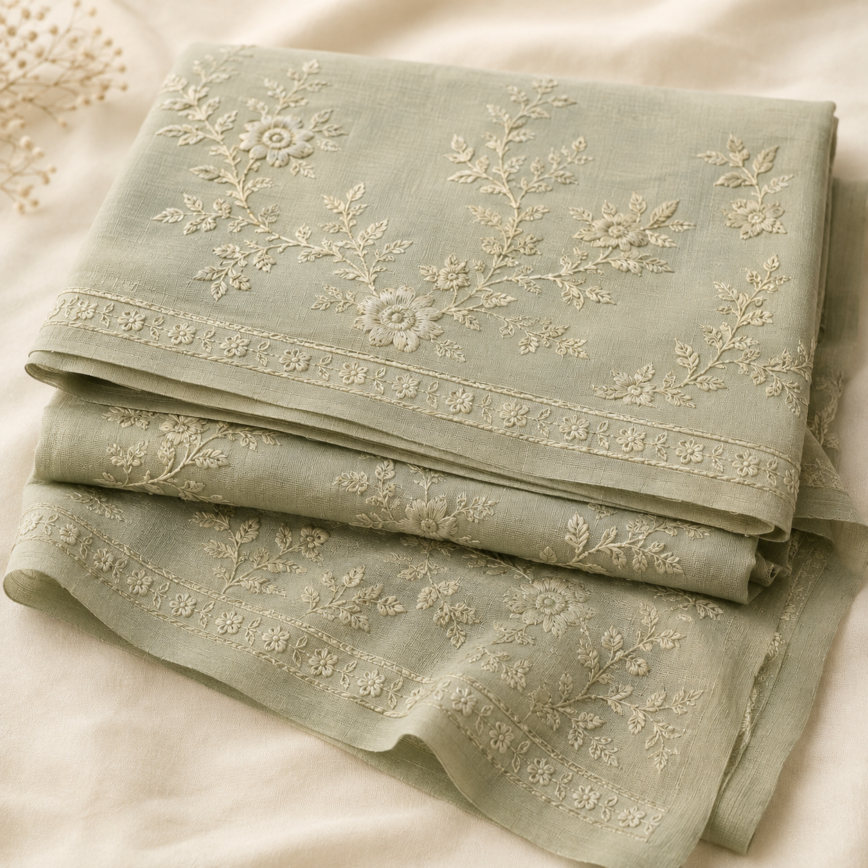 Pastel Green Chikankari